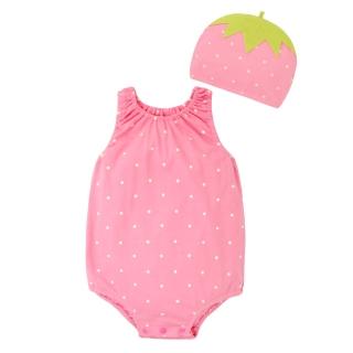 【baby童衣】任選 無袖造型包屁衣附帽子 60296(草莓)