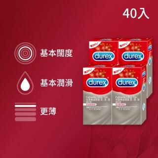 【Durex杜蕾斯】超薄裝更薄型保險套(10入x4)