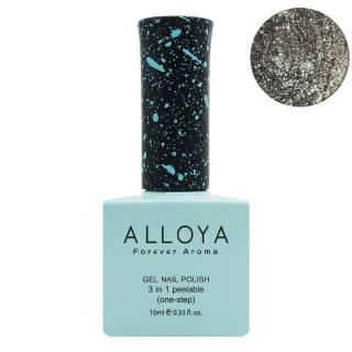 【英國ALLOYA愛若雅】一步光撩指甲油膠(V028輕熟女的故事(溫變 黑金粉-香檳金))