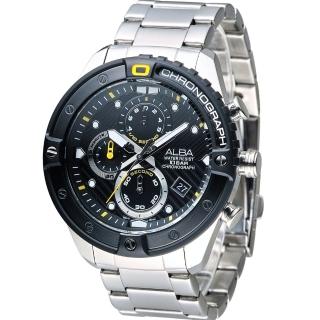 【ALBA 雅柏】活力運動系列時尚三眼計時腕錶(VD57-X071D AM3323X1)