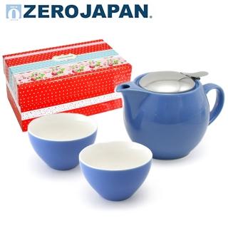 【ZERO JAPAN】典藏陶瓷一壺兩杯超值禮盒組(藍苺)