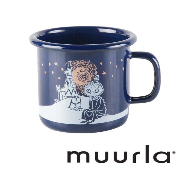 【芬蘭Muurla】冬季羅曼史琺瑯馬克杯-深藍250ml(咖啡杯/琺瑯杯)