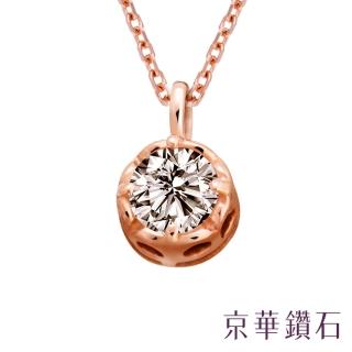 【京華鑽石】鑽石小花皇冠 0.10克拉 10K鑽石項鍊(簡約款)