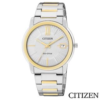 【CITIZEN星辰】摩登魅力暖調金銀雙色光動能女仕手錶(FE6014-59A)