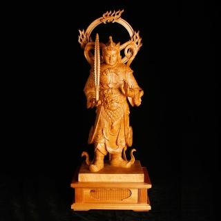 【MU LIFE 荒木雕塑藝品】韋馱天菩薩(佛像/樟木)