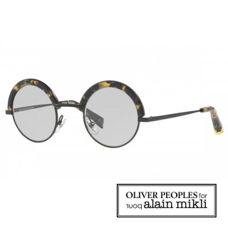 【alain mikli × Oliver Peoples 聯名款】法式巴黎 捌零復古空間藝術眉框太陽眼鏡(深玳瑁 AL4003N-006)