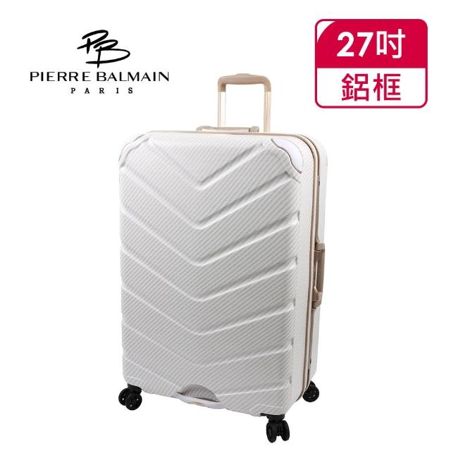 【PB 皮爾帕門】27吋輕量護角寬版鋁框對鎖行李箱(100%PC+日本輪系列)