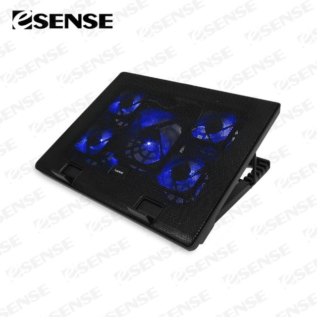 【Esense】E-C11冷光五風扇筆電散熱墊(22-WNF011BK)