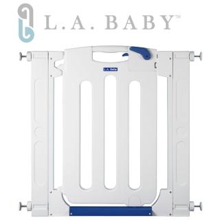 【美國 L.A. Baby】幼兒安全自動上鎖門欄/圍欄/柵欄(純白色/附贈兩片延伸件)