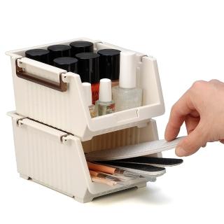 【日本製造INOMATA】桌上疊放收納籃(寬型4入裝)