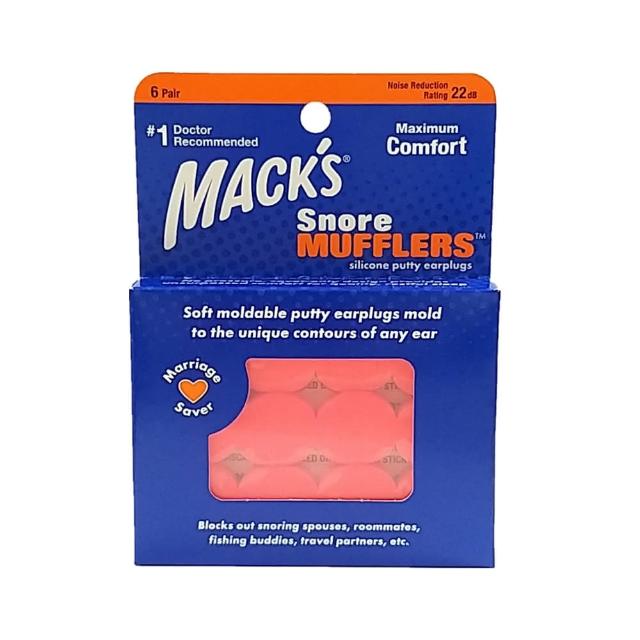 【Macks】美國 成人矽膠耳塞 6副裝 防噪音 飛行 游泳 適用