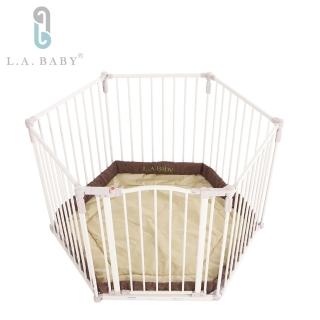 【L.A. Baby 加州貝比】遊戲圍欄/護欄 兒童圍欄/護欄 安全圍欄/護欄 寵物圍欄護欄(贈遊戲墊)