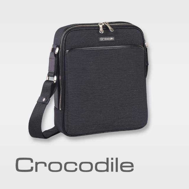 【Crocodile】Crocodile Marvel布配皮系列直式斜背包（L）0104-07603