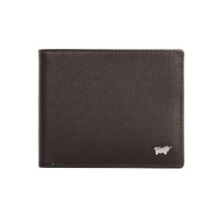 【BRAUN BUFFEL 德國小金牛】台灣總代理 HOMME-M紳士 4卡零錢袋皮夾-咖啡(BF306-315-ENY)