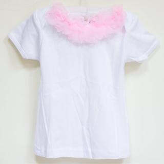 【美國 Chic Baby Rose】手工雪紡純棉上衣_脖子圈圈款(短袖 / 淡粉)