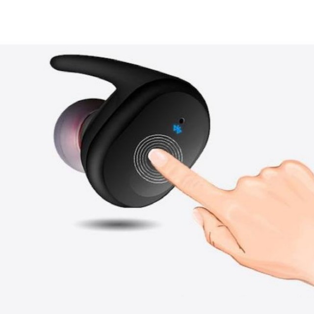 一觸可擊全防水雙耳式可通話運動觸控藍牙耳機