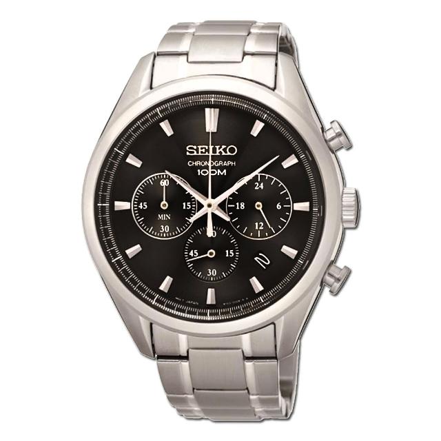 【SEIKO 精工】不鏽鋼錶殼 錶帶 石英男錶(SSB225P1)