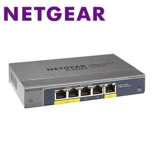 【Netgear】GS105PE 5埠 Giga簡易網管PoE交換器