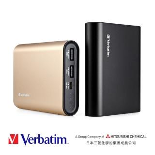 【Verbatim 威寶】鋁合金10400mAh行動電源