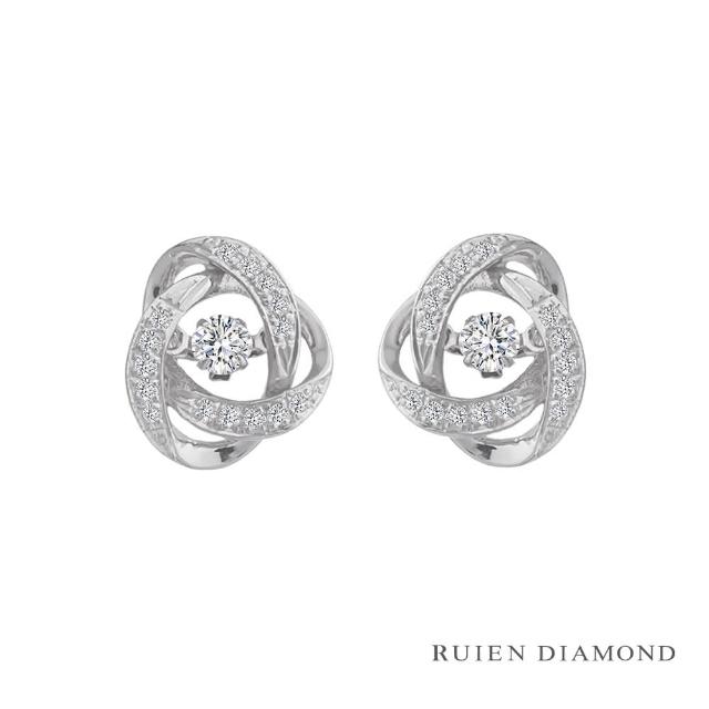 RUIEN DIAMOND 瑞恩鑽石【RUIEN DIAMOND】20分跳舞鑽石 花戀系列(18K白金 鑽石耳針)