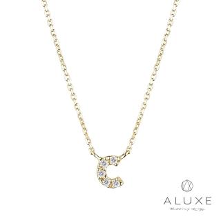 【ALUXE亞立詩】Alphabet系列 10K鑽石項鍊-C(網路限定商品)