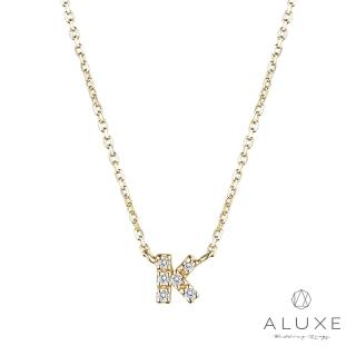 【A-LUXE 亞立詩】Alphabet系列 10K鑽石項鍊-K(網路限定商品)
