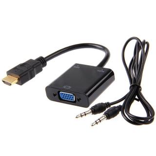 HDMI to VGA 轉接線 附帶音頻線(Adapter03)