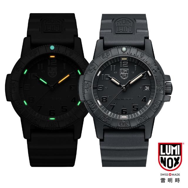 【LUMINOX 雷明時】SEA TURTLE 0320海龜系列腕錶-黑x黑時標(44mm)