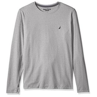 【NAUTICA】2018男時尚舒適灰色圓領長袖睡衣-網(預購)