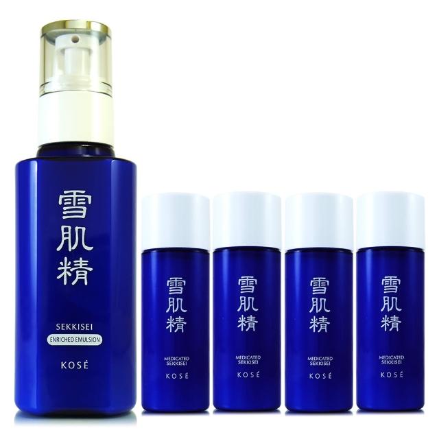 【KOSE 高絲】雪肌精乳液140ml-極潤型 - 贈雪肌精化妝水33ml*3(正統公司貨)