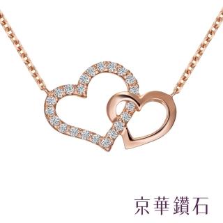 【京華鑽石】雙心系列 0.08克拉 10K鑽石項鍊