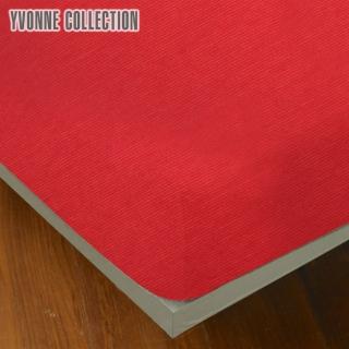 【Yvonne Collection】雙人細條紋純棉床包(橘紅)