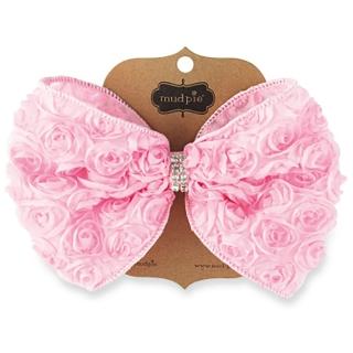 【Mud Pie】時尚大髮飾_(粉紅玫瑰蝴蝶結)