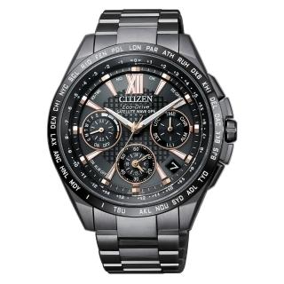 【CITIZEN 星辰】限量款光動能GPS衛星對時錶鈦金屬腕錶-黑(CC9017-59G)