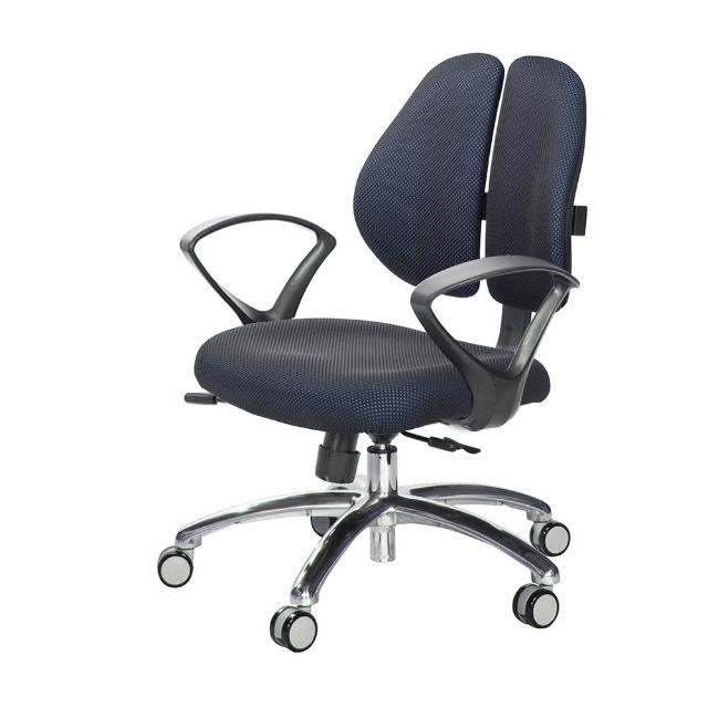 【吉加吉】人體工學 雙背椅 鋁腳/D字扶手(TW-2991LU4)