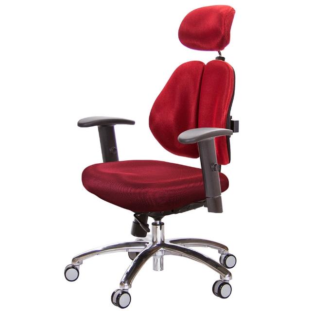 【吉加吉】人體工學 雙背椅 鋁腳/升降扶手(TW-2994LUA5)