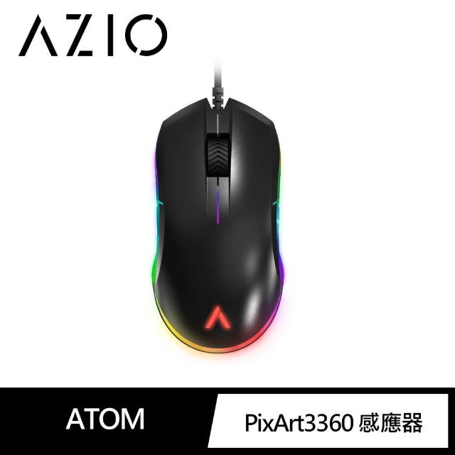 【AZIO】AZIO ATOM RGB炫彩光弧電競滑鼠(滑鼠)