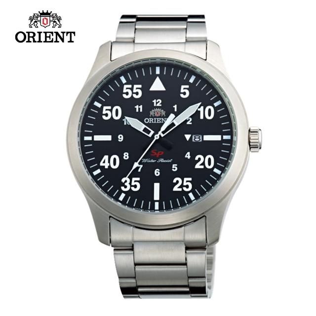【ORIENT 東方錶】ORIENT 東方錶 SP 系列 飛行運動石英錶 鋼帶款 黑色 - 42mm(FUNG2001B)