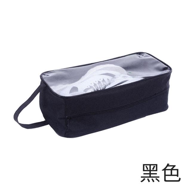 【E.dot】加大款旅行收納手提防水透明視窗鞋袋/收納袋