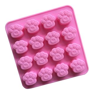 【kiret】矽膠 巧克力模具-貓 狗 寵物 手掌款16連-果凍/冰塊模具/盒(矽膠模具 巧克力模型)