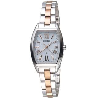 【SEIKO 精工】LUKIA清新自信太陽能電波腕錶(1B32-0AA0KS SSVW117J)