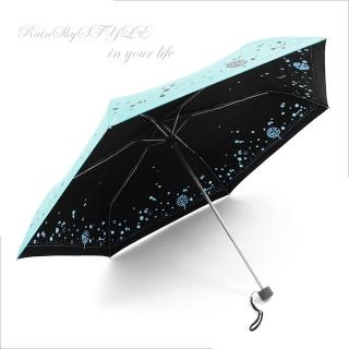 【RainSky】四季花卉雙絲印_輕量晴雨傘-防UV傘防曬傘降溫傘手開傘折傘(多色可選)