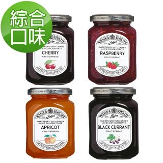 【Tiptree】無蔗糖果醬綜合4入組(黑醋栗X1+杏桃X1+櫻桃X1+覆盆子X1)