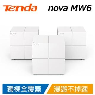 【Tenda 騰達】nova MW6 Mesh 無線網狀路由器 WiFi魔方 3入組(任一顆皆為主機 Gigabit 適用130-200坪)