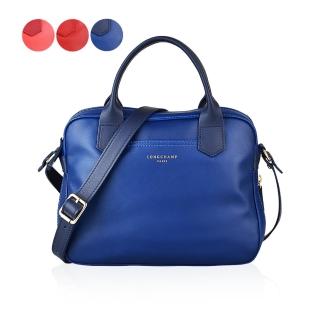 【LONGCHAMP】LONGCHAMP經典燙金LOGO牛皮手提斜背包(3選1)