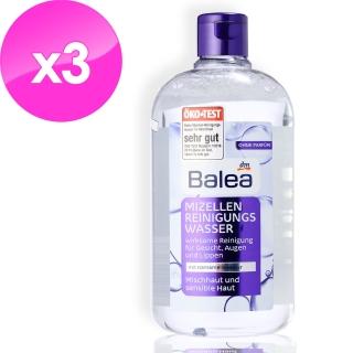 【Balea芭樂雅】3合1深層清潔眼唇爽膚卸妝水400mlX3入組(德國製造原裝進口)