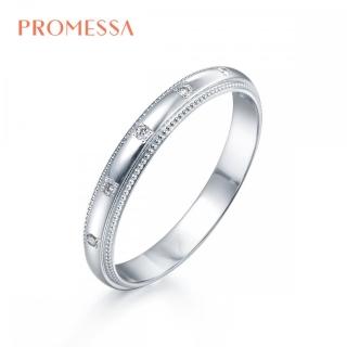 【點睛品】Promessa 現代優雅 鉑金情侶結婚戒指(男戒)