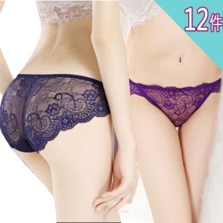 【莎邦婗】低腰高衩性感三角無痕褲(超值12件組)