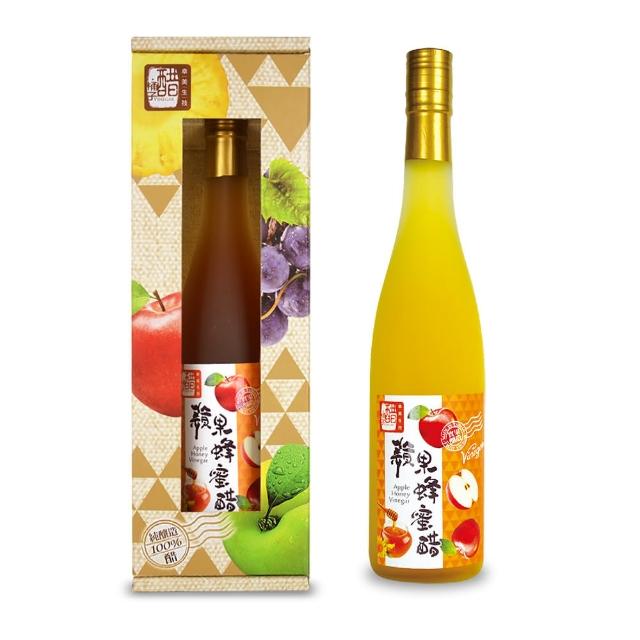 【醋桶子】三年熟成單入禮盒-蘋果蜂蜜醋(600ml/瓶)