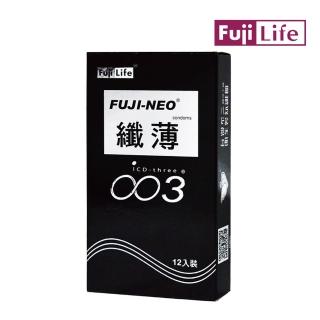 【FUJI-NEO】不二新創 纖薄003 亮黑12入(保險套 衛生套)